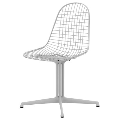 Wire Chair DKL, Coated white, Without upholstery, Without coshion cover