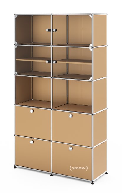 USM Haller Vitrine, H 179 x W 103 x D 38 cm, USM beige, All