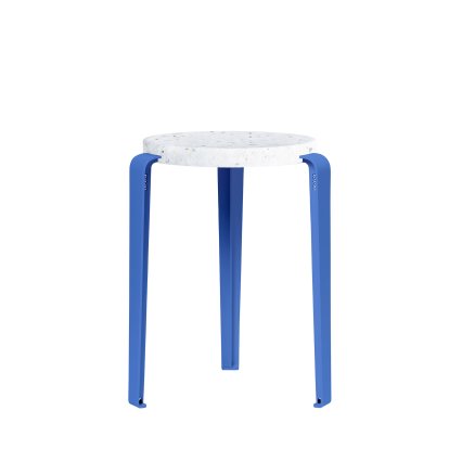 Lou Stool, Recycled Plastic, Venezia, Azure Blue
