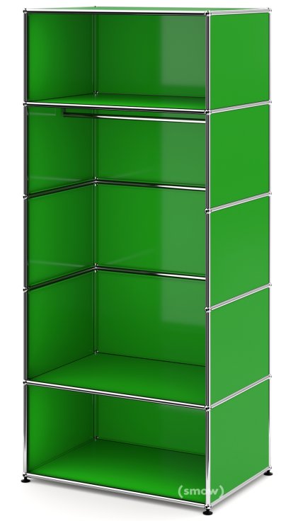 USM Haller Clothes Rack M with Rail, Model II, USM green