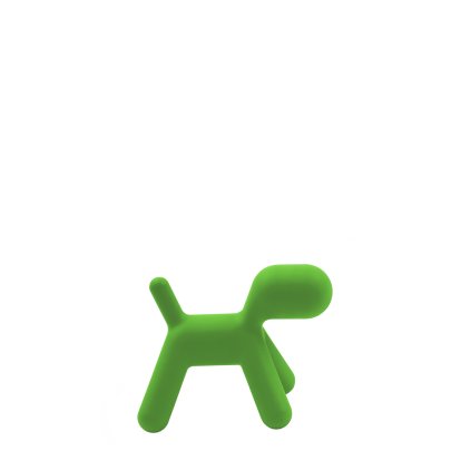 Puppy Stool, Small (H 34,5 x W 26 x D 42,5 cm), Polyethylene (intended for use outdoors), Green matt (1360 C)