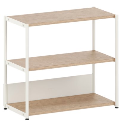 Unit Highboard Wood, Open, Oak / Cream white