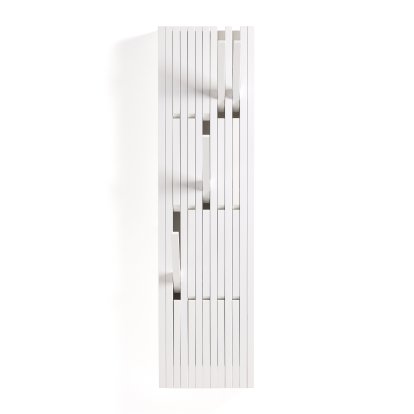 Piano Coat Rack, H 147 x W 39 cm, Beech white lacquered