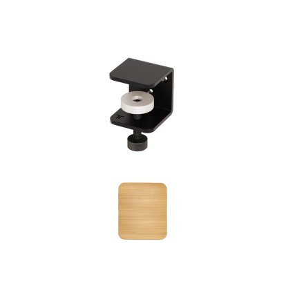 Tiptoe Wall Shelf, Solid Oak, Wall shelf 32 cm, Graphite black