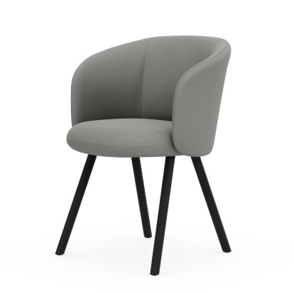 Mikado Armchair, Dark oak, Plano, Cream white / sierra grey, Glides for carpets