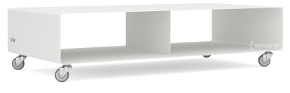 TV Lowboard R 200, Self-coloured, Pure white (RAL 9010), Industrial castors