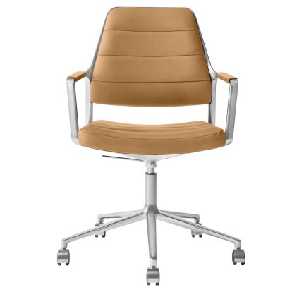 Swivel 455+ Swivel Chair, Wheeled based, Leather camel