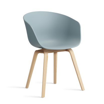 About A Chair AAC 22, Dusty blue 2.0, Soap treated oak