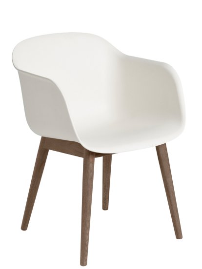 Details Muuto Fiber Armchair Wood Fiber Armchair Wood, Natural white / dark brown