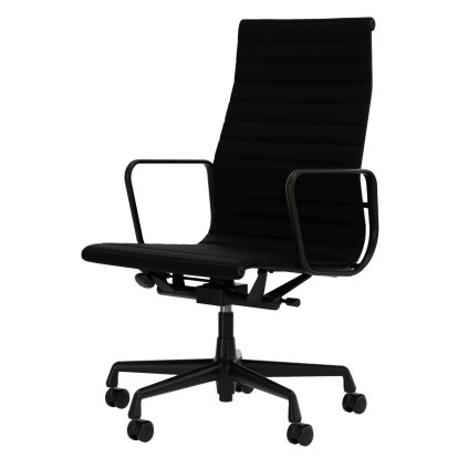 Aluminium Group EA 119, Aluminium powder-coated deep black, Leather Premium F, Nero
