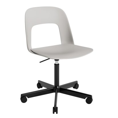 Layout 141 Swivel Chair, Sky grey, Black powder coated aluminium