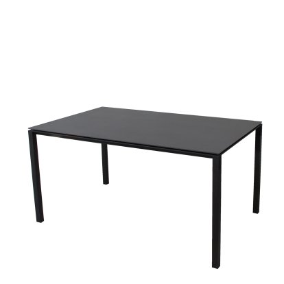 Pure Table, 150 cm x 90 cm, Fossil black, Lava grey