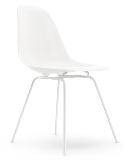 Eames Plastic Side Chair RE DSX, White non-RE, Without upholstery, Without upholstery, Standard version - 43 cm, Coated white