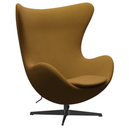 Egg Chair, Re-wool, 448 - Safron/natural, Black, Without footstool