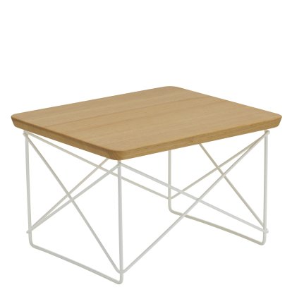 LTR Occasional Table, Solid chestnut, Powder-coated white