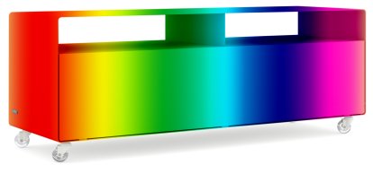 TV Lowboard R 109, Self-coloured, RAL Classic Colour, Transparent castors