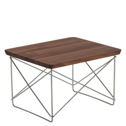 LTR Occasional Table, Solid walnut, Stainless steel
