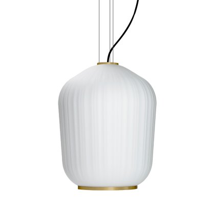 Plissée Pendant Light, Brass 