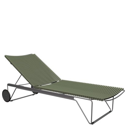 Click sun lounger, Olive green, Without cushion