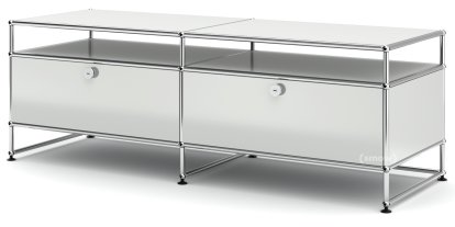 USM Haller TV-Board L, Light grey RAL 7035