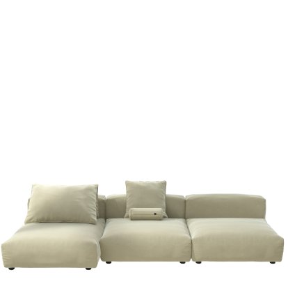 Vetsak Sofa Set 4, Suave - Pearl, With cushions