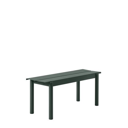Linear Steel Bench , L 110 x W 39 cm, Dark green