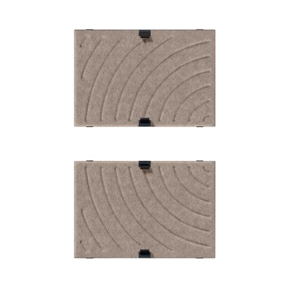 USM Soft Panel Mono for USM Haller Shelves, 50 cm x 35 cm, Taupe, Curves