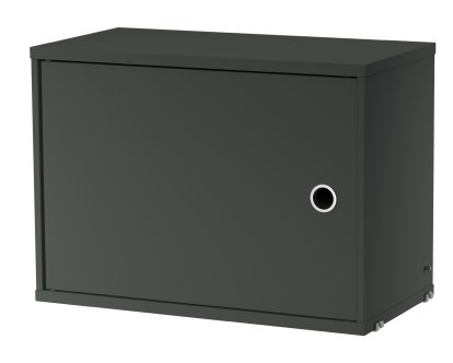 Details String Furniture String System Cabinet with swing door String System Cabinet with swing door, Dark grey lacquered