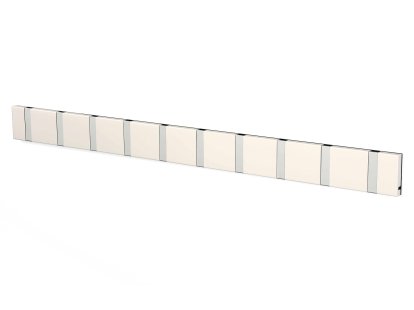 Knax, 10 hooks, Aluminium, MDF white lacquered