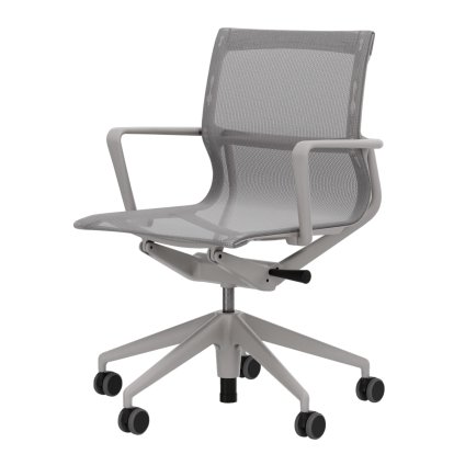 Physix, TrioKnit silver grey, Plastic, soft grey, Soft castors for hard floor surfaces