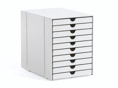 USM Inos Box Set C4 for USM Haller Shelves, with 10 trays, Pure white RAL 9010