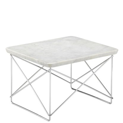 LTR Occasional Table, Marble Carrara, Polished chrome