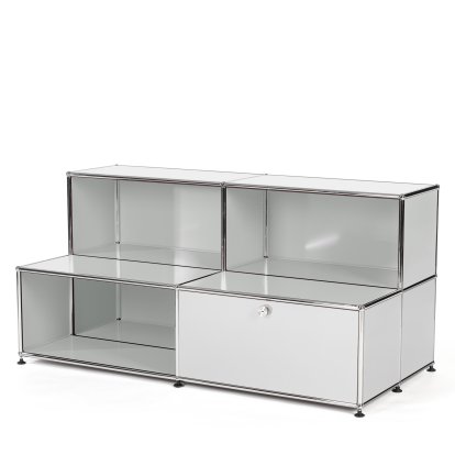 USM Haller Kids Sideboard M with stairs, Light grey RAL 7035