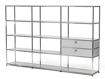 USM Haller Living Room Shelf XL Type 2, Light grey RAL 7035