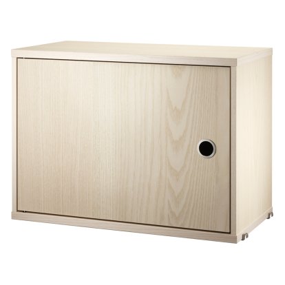 String System Cabinet with swing door, Ash veneer