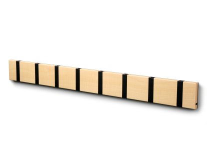 Knax, 8 hooks, Black, Maple clear varnished