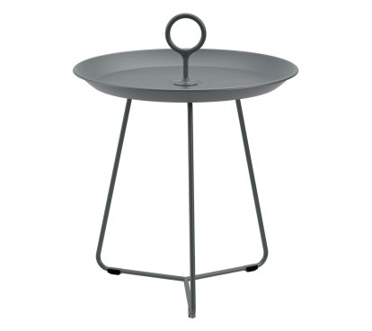 Eyelet Side Table, H 45,5 x Ø 45 cm, Dark grey