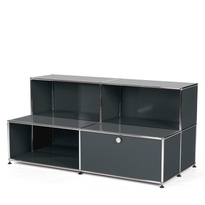 USM Haller Kids Sideboard M with stairs, Anthracite RAL 7016
