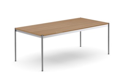 USM Haller Table, 200 x 100 cm, Wood, Brown oiled oak
