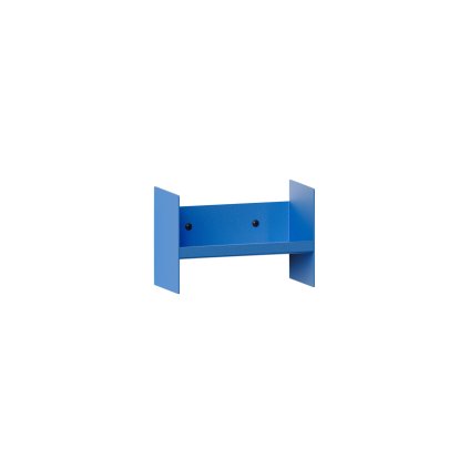 Pli Wall Shelf Slim, 20 cm, Azure Blue, Without hooks