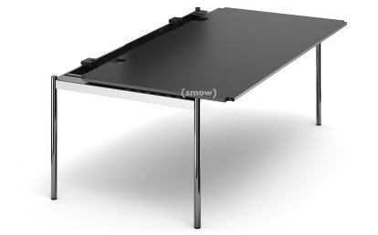 USM Haller Table Advanced, 200 x 100 cm, 41-Black lino, Without hatch