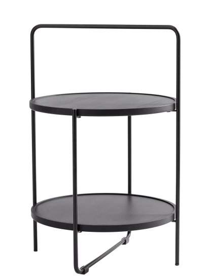 Tray Table, M (H 68 x Ø 46 cm), Black
