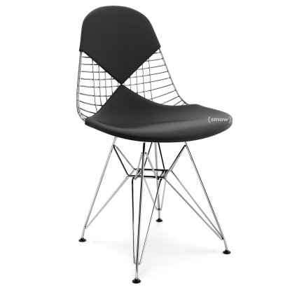 Seat Cushion for Wire Chair (DKR/DKW/DKX/DKL/LKR), Seat and backrest cushion (Bikini), Hopsak, Nero