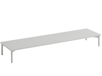 Stacked Podium 2.0 Tube Base, 131 x 17,15 x 35 cm, Grey / grey