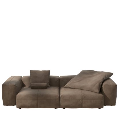Vetsak Sofa Set 2, L, Leather - Cacao, With cushions