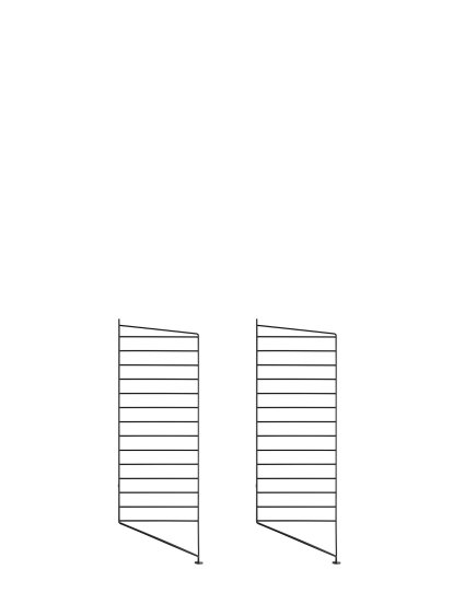 String System Floor Panel, Set of 2, 85 x 30 cm, Black