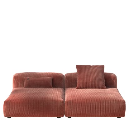 Vetsak Sofa Set 1, L, Cord velours - Brick, With cushions