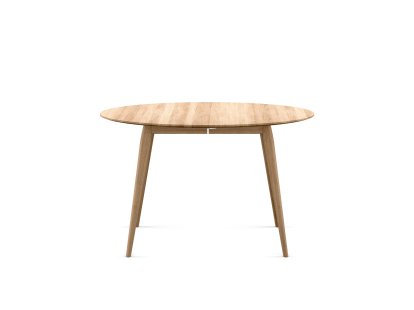 PLAYdinner Round, Oiled oak, Without extension plate, Without extension plate