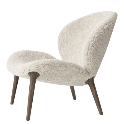 469 Lodge Lounge Chair Lowback, Curly off-white