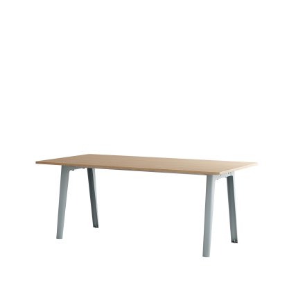 Details Tiptoe New Modern Dining Table Rectangular, Metal/Wood New Modern Dining Table Rectangular, Metal/Wood, 190 x 95 cm, Oak finish, Pale blue